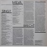 Milva – Milva Singt Brecht - LP